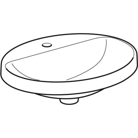 500.720.01.2 Встраиваемая раковина Geberit VariForm овальной формы, с полкой для отверстия под смеситель Geberit  - Вид №12