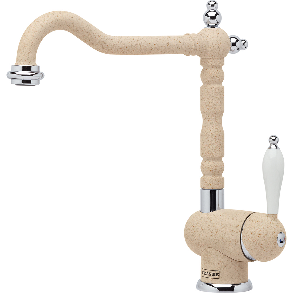 Смеситель кухонный  Franke Old England Поворотный излив Fragranite Бежевый sun-id-1698985