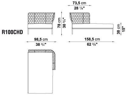 B&B Italia Outdoor Модульный угловой диван Ravel sun-id-1489537 - Вид №15