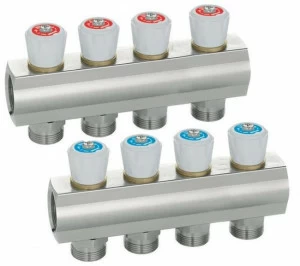 EMMETI Коллектор распределительный с кранами Collettori, cassette e valvole a sfera motorizzate