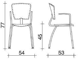 TALIN Стул для конференций штабелируемый из фанеры с подлокотниками Vekta sun-id-1482762 - Вид №1