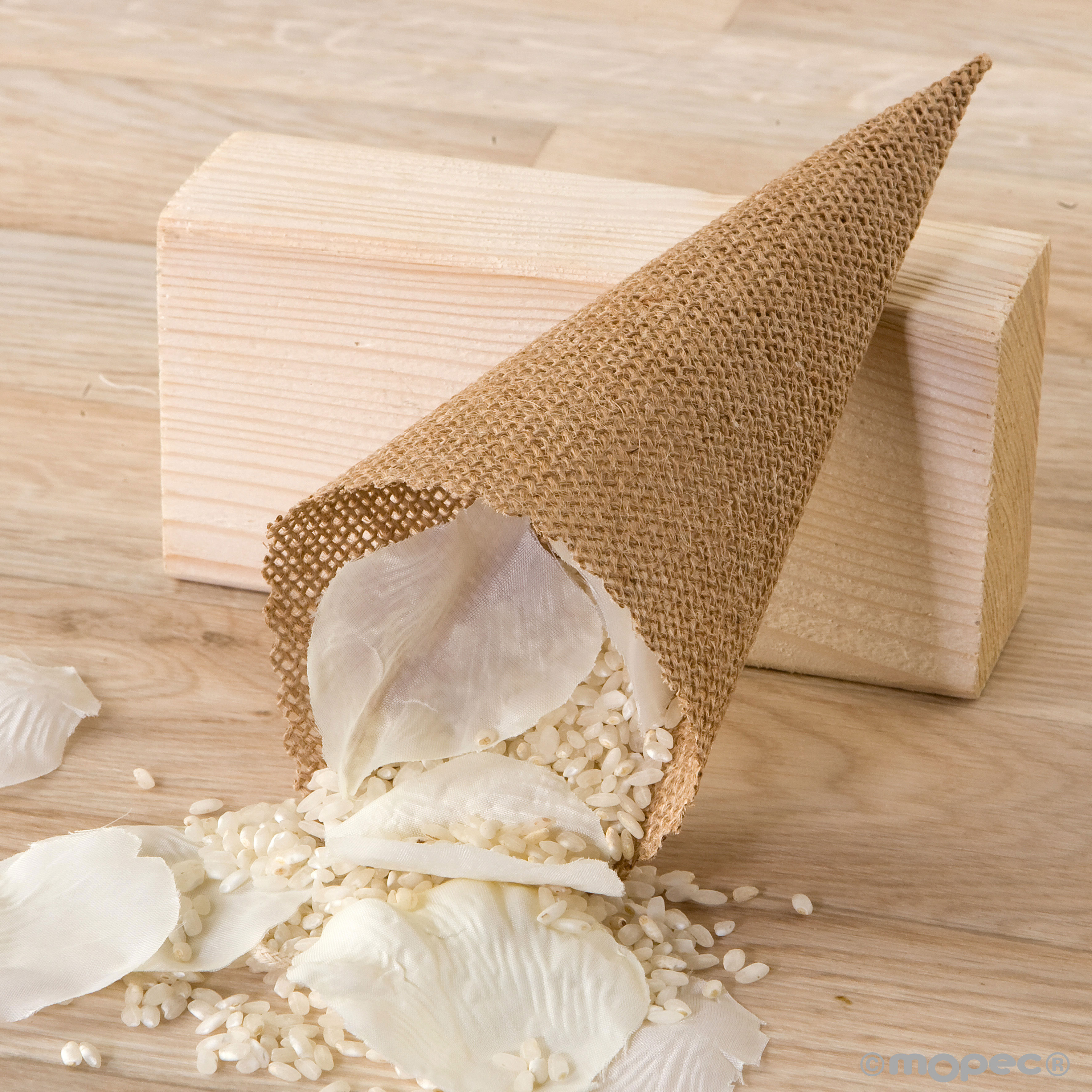 A155 Джутовые рожки, 12 Едениц Dekoraniaevents Bodas  - Вид №1