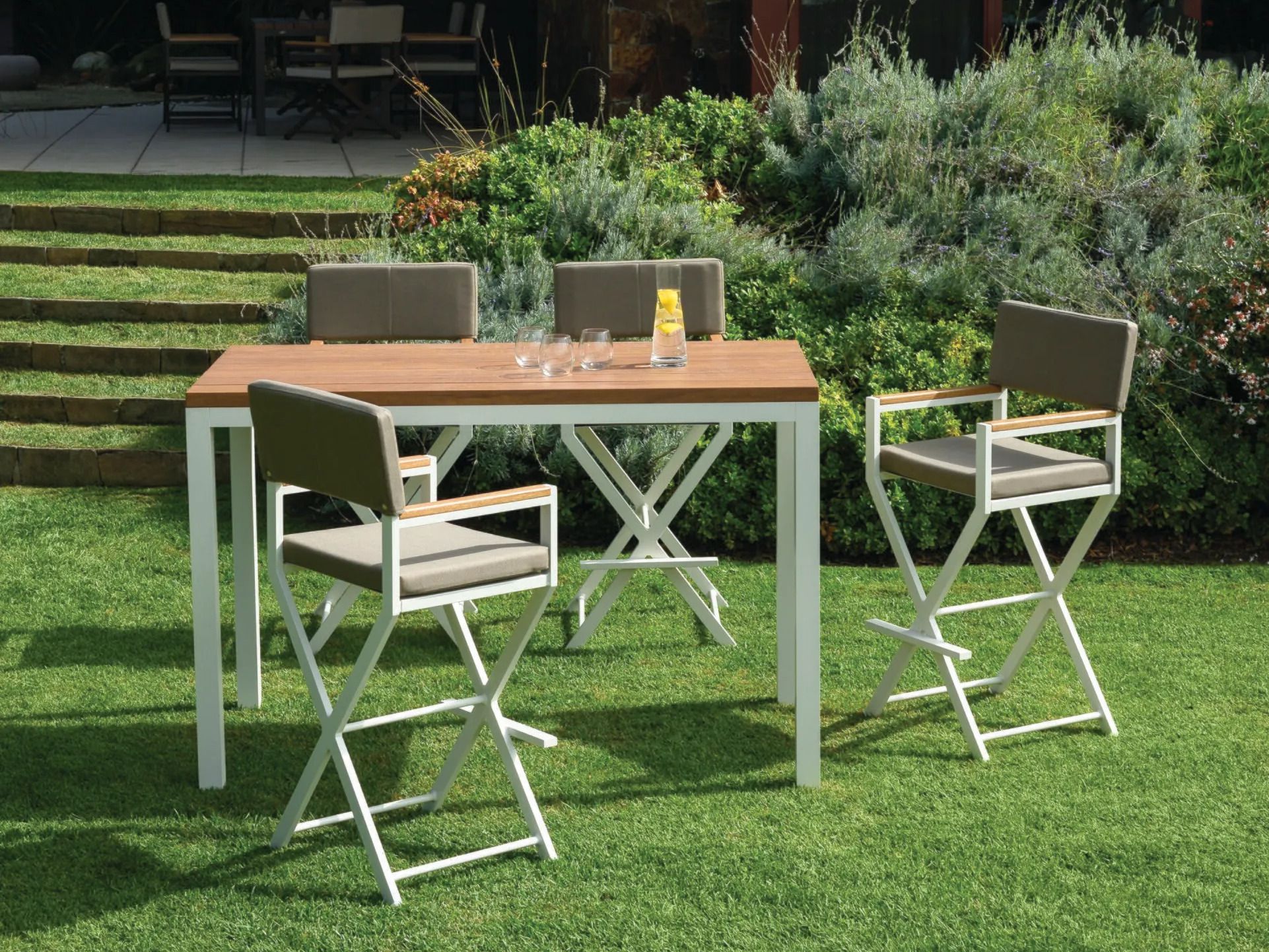 Высокий алюминиевый и деревянный садовый стол 10Deka ARCH-00114161 - Вид №2