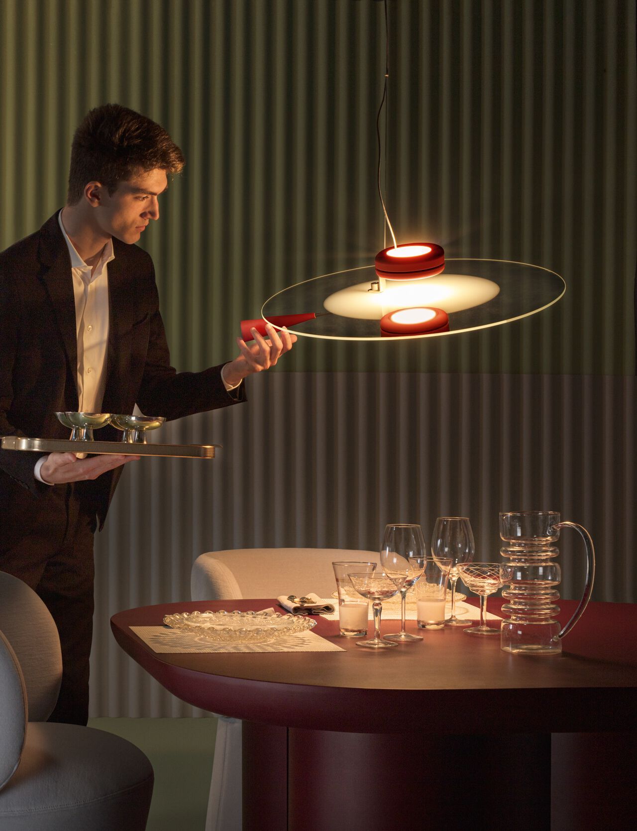 Стеклянный подвесной светильник Stilnovo BASCULA ARCH-00114285 - Вид №2