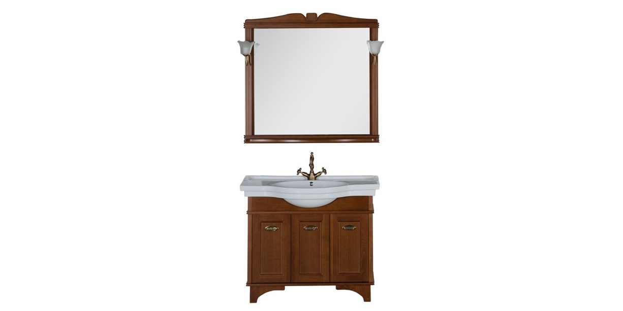 Комплект мебели Aquanet Николь 100 орех 00180675 - Вид №1