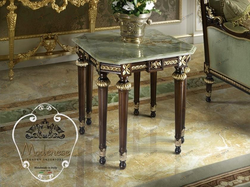Modenese Gastone Квадратный мраморный журнальный столик Deluxe sun-id-1479449