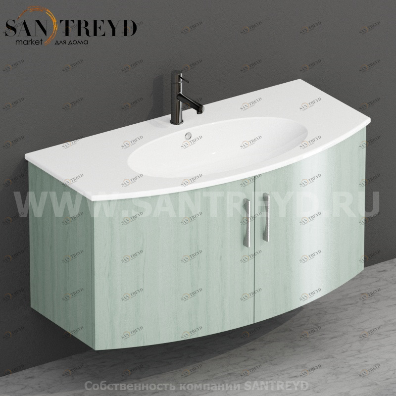 MDMA10Y6003 Тумба с двумя створками 98 см зеленая Globo 4ALL Италия Ceramica Globo