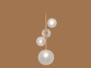 Подвесной светильник из железа и стекла