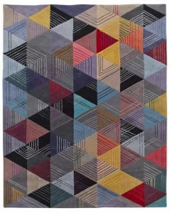 Roche Bobois Прямоугольный шерстяной коврик ручной работы Accessoires