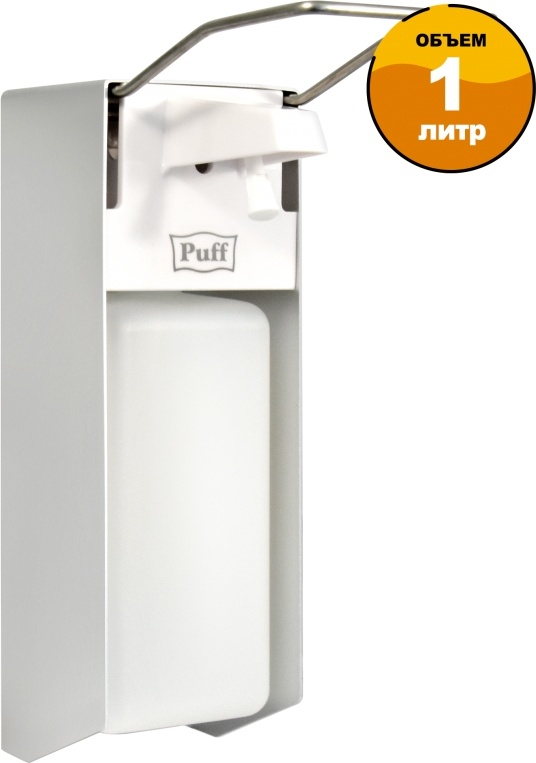 1402.164 Локтевой дозатор для жидкого мыла и дез растворов 1000 мл антивандальный 8191 PUFF  - Вид №8