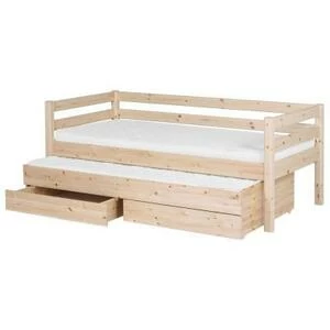 Кровать Flexa Classic с выдвижным спальным местом и ящиками, лакированная, 190 см