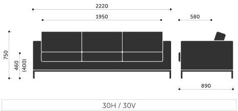 profim 3-местный кожаный диван-основа для санок Myturn sofa sun-id-1479709 - Вид №3