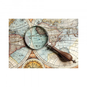 4225 Канва/ткань с рисунком Рисунок на шелке 37 см х 49 см "Открытие мира" Матренин посад