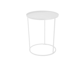 Стальной круглый журнальный столик с подносом