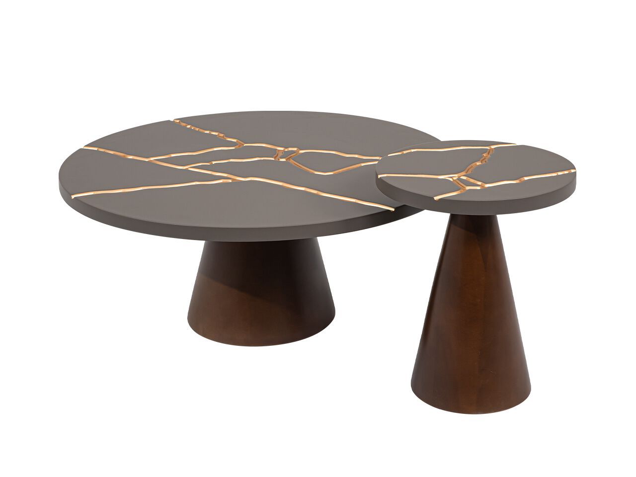 Деревянный круглый журнальный столик NDESIGN глина ARCH-00049101 - Вид №2