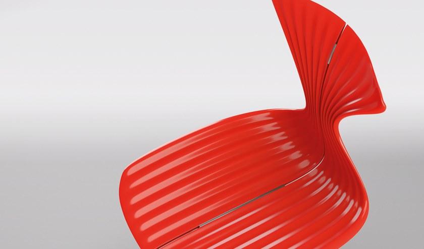 Вращающийся стул на козелке из технополимера и металла  Sl Santreyd  - Вид №3