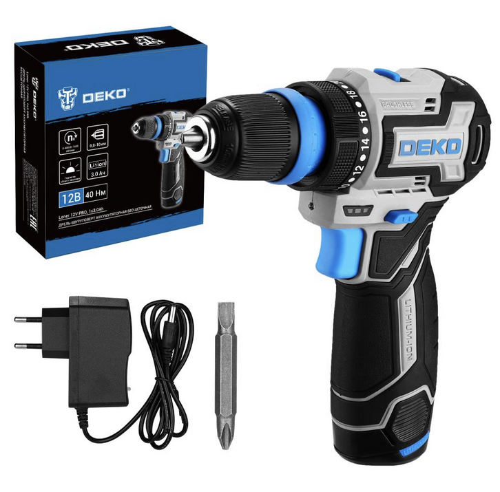 Дрель-шуруповерт DEKO 085-1121 5612370 STDN-0023477 - Вид №3