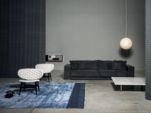 Шелковый прямоугольный ковер ручной работы