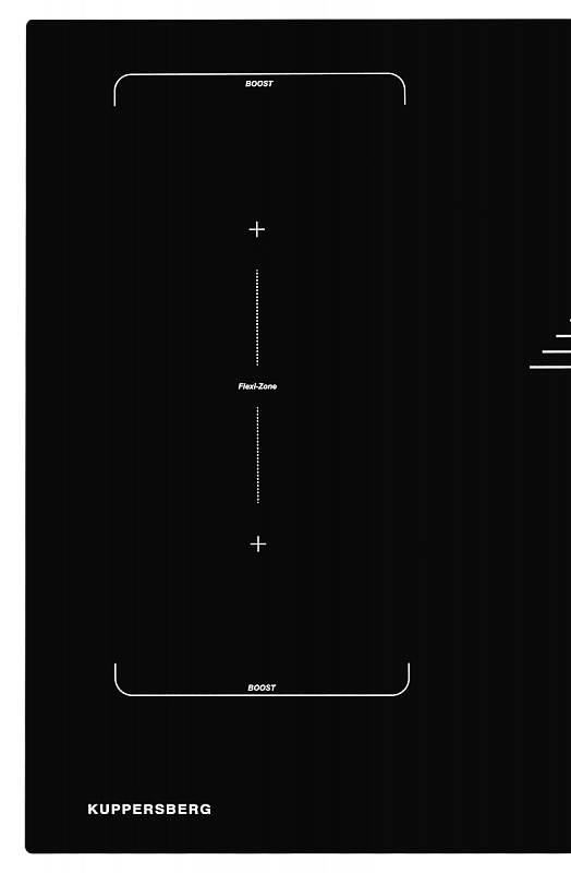 IMS 901 Индукционная варочная поверхность стеклокерамическая,ширина 90 см, 5 варочных зон, 2 зоны flexi/bridge электронное сенсорное управление + слайдер, 8 цифровых дисплев, 9 уровней мощности, таймер, режим booster, блокировка панели управления, защита Santreyd  - Вид №2