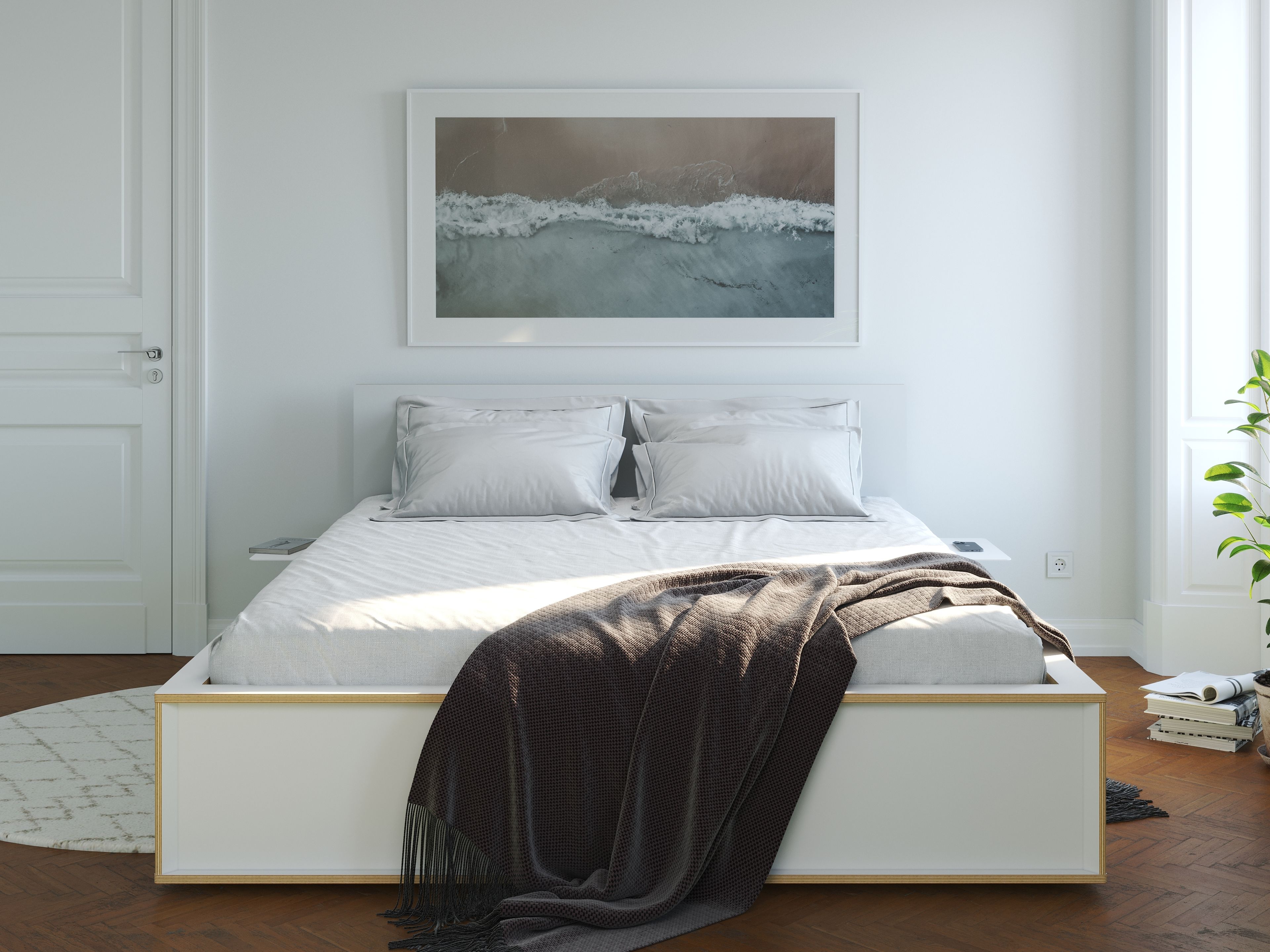 Двуспальная кровать-контейнер из многослойного материала Müller Small Living SPAZE ARCH-00061252 - Вид №1