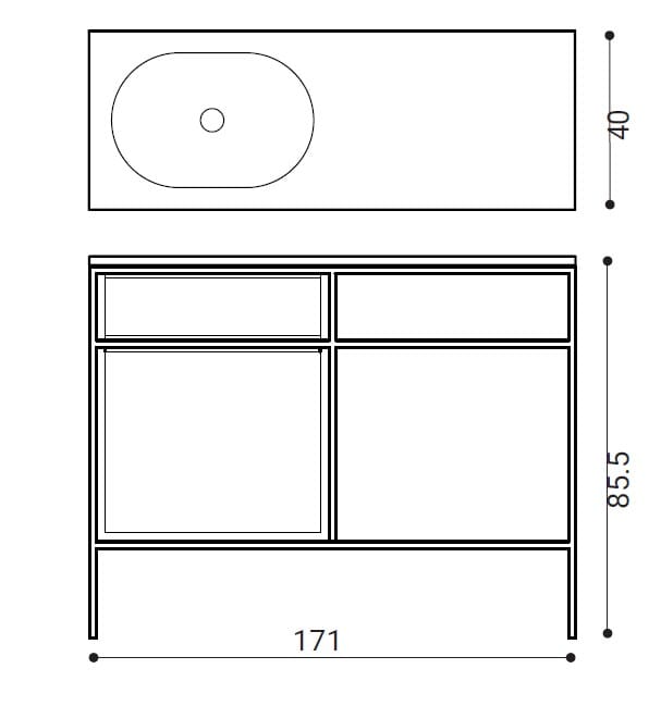 Умывальник с ящиками Ex.T рамка ARCH-00103474 - Вид №6