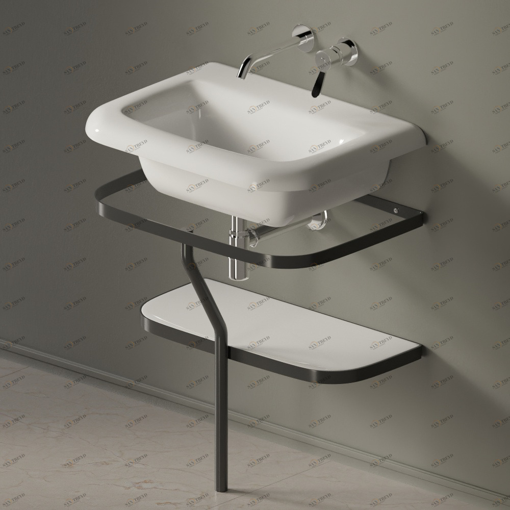 Металлическая консоль для раковины OTTOCENTO темно-серая Agape ACER0767G