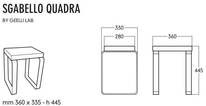 Geelli Табурет для ванной из полиуретана Quadra sun-id-1461112 - Вид №5