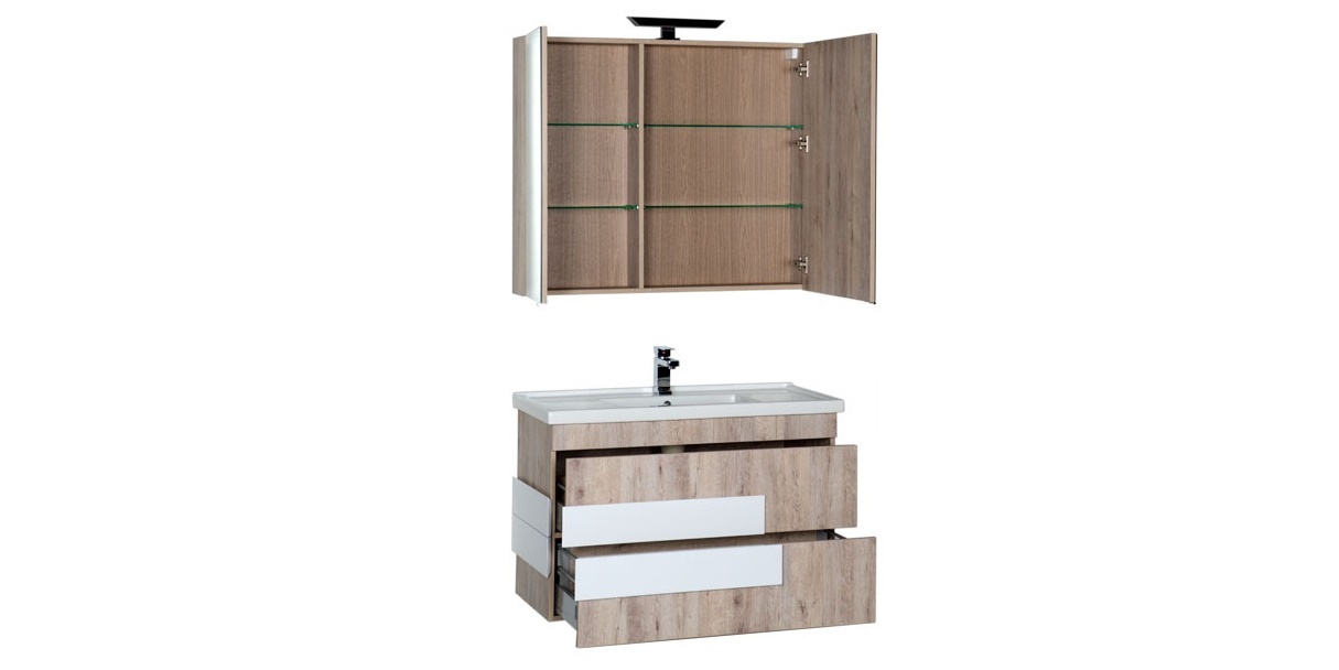 Комплект мебели Aquanet Мадейра 100 дуб кантри 00183159 - Вид №3