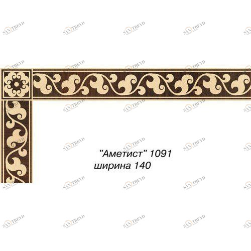 Художественный паркет Da Vinci Паркетный Бордюр 26-091 Орех Европейский (Грецкий) Селект (Гладкая) х мм 26011091