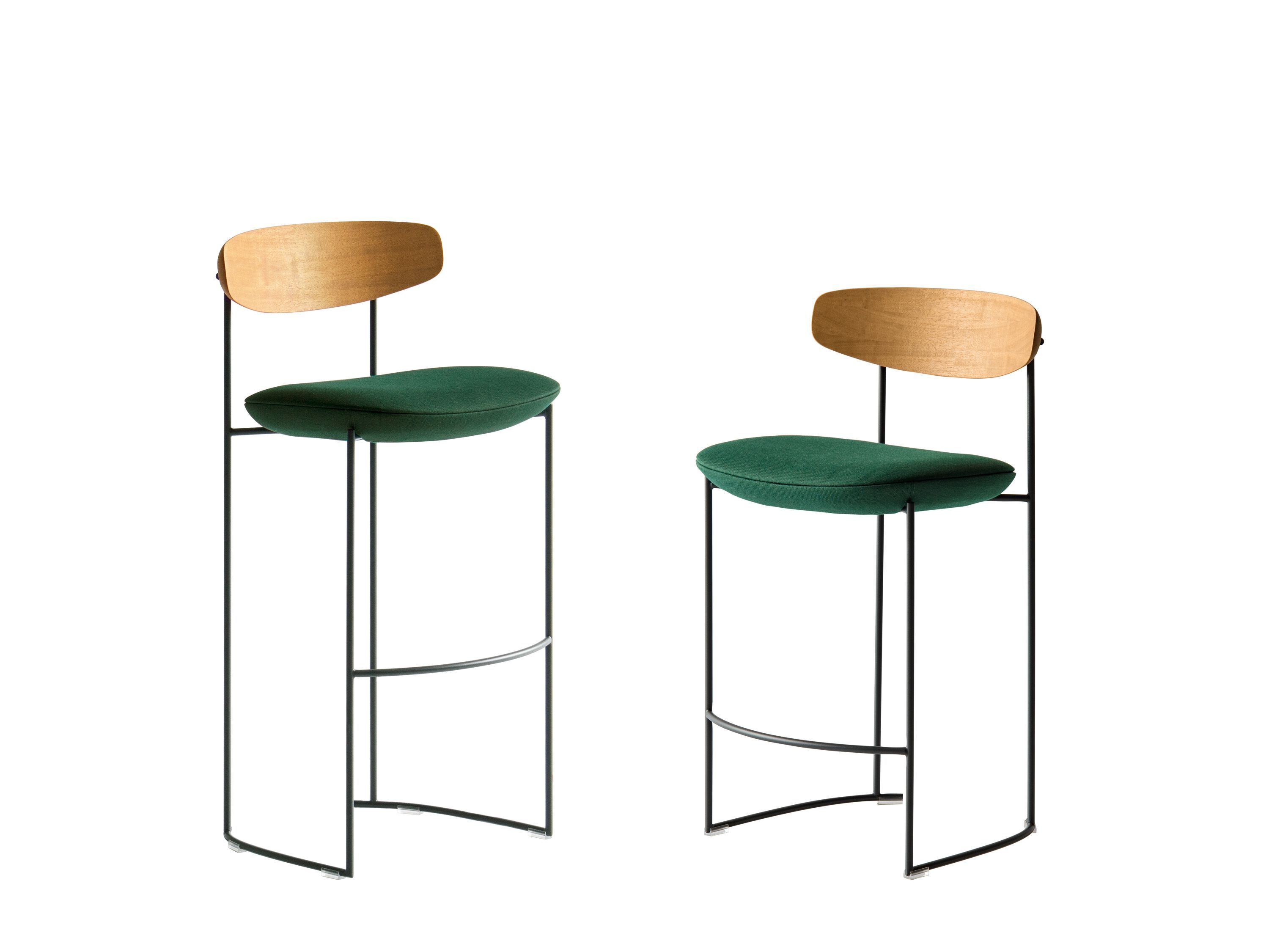 Садовый тканевый и металлический табурет со спинкой Potocco Keel ARCH-00084272 - Вид №1