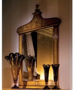 Bellotti Ezio Прямоугольное зеркало из вишневого дерева в раме Stile maggiolini 3464