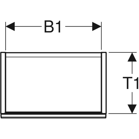 500.608.JK.2 Шкафчик для раковины Geberit Acanto, с одной дверью и сифоном Geberit  - Вид №2