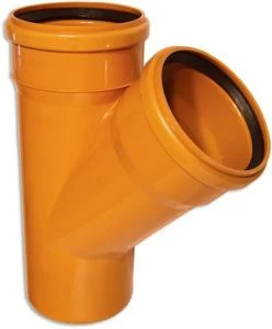 Тройник  канализацион. 200-200 45гр. (KZ)
