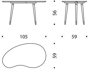 Wittmann Столик из фанерованной древесины Contessa 1956 sun-id-1495465 - Вид №3