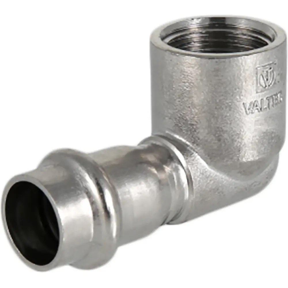 Угол комбинированный 90° Valtec 1/2"x22 мм ВР нержавеющая сталь 82563744 STLM-2014425  - Вид №2