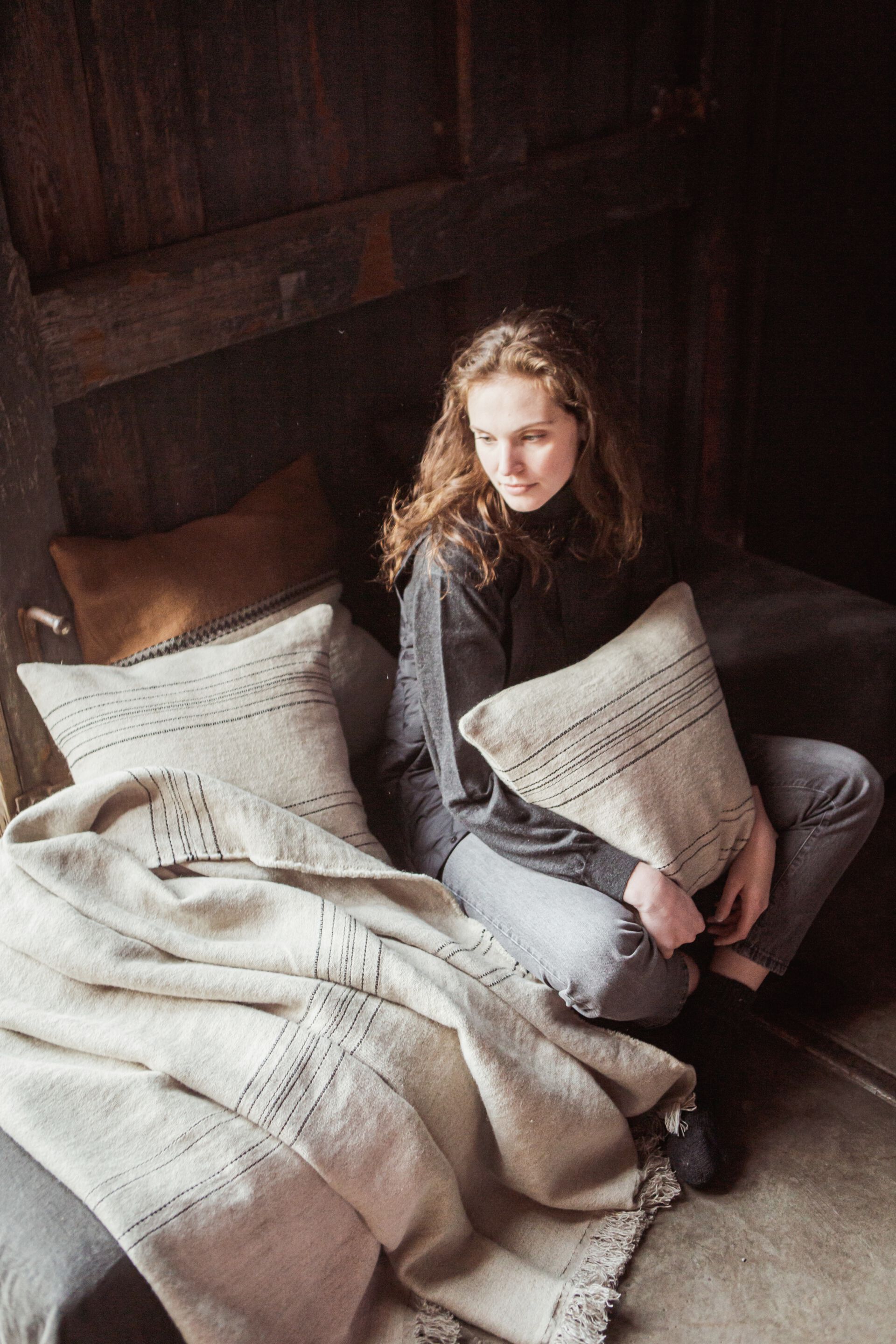 Льняная и шерстяная квадратная подушка Libeco Home Марракеш ARCH-00132041 - Вид №1