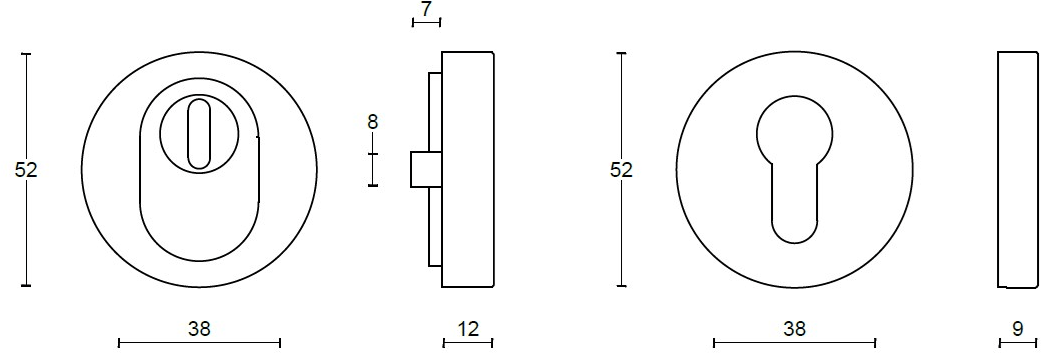 Formani Круглая розетка безопасности из матового черного ПВХ Inc 1502sr04izxx0 - Вид №1