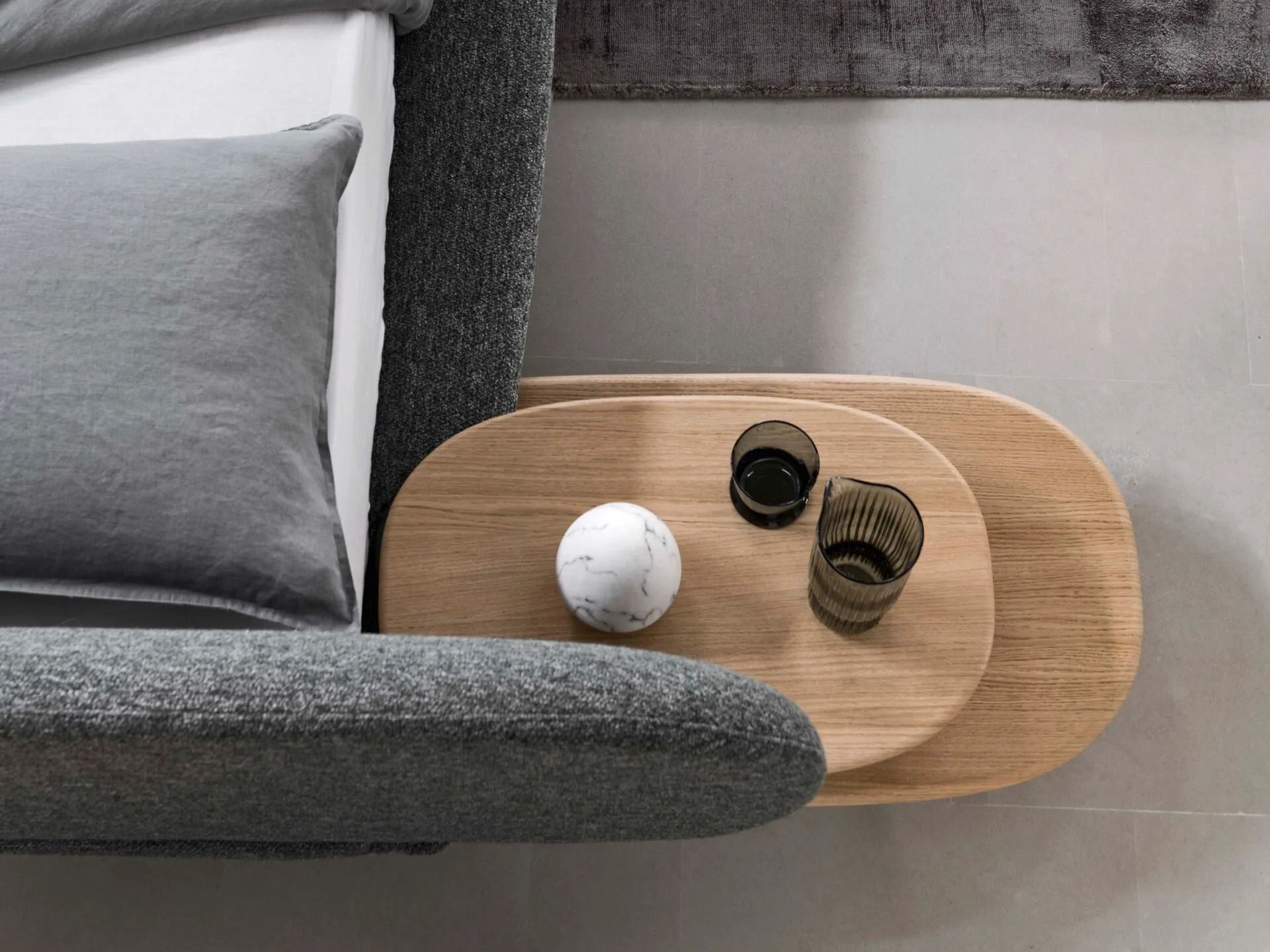 Мягкая кровать из ткани с мягким изголовьем Alf DaFrè Neyõ ARCH-00100012 - Вид №4