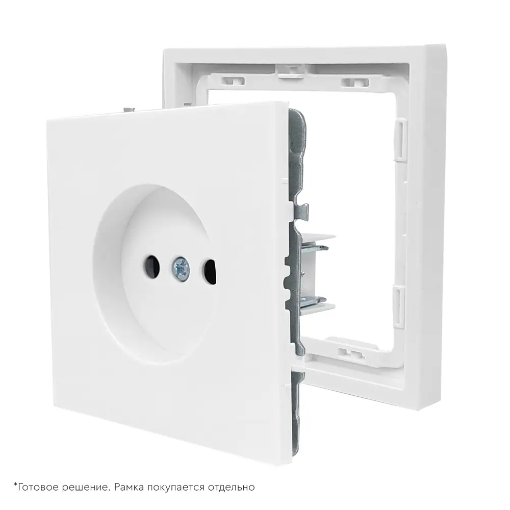 Розетка встраиваемая Mirkl Grace белая без заземления 89393852 STLM-1521071 - Вид №3