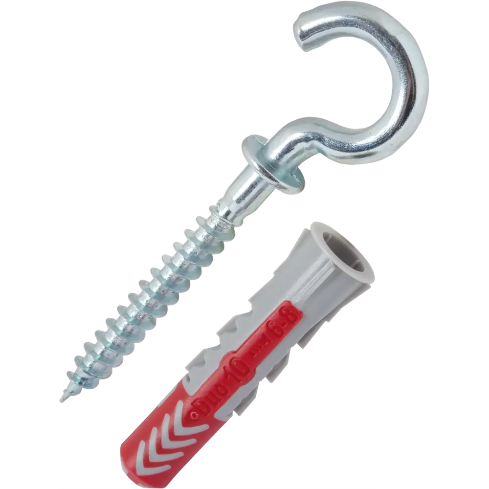 Дюбель универсальный DuoPower 10x50 мм, крюк-полукольцо, 2 шт. 81933203 STLM-2047844 FISCHER 