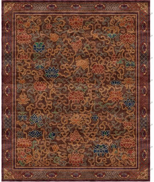 Tapis Rouge Прямоугольный коврик ручной работы Chinoiserie Tr1521