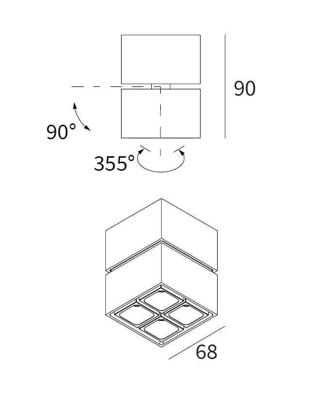 Регулируемая металлическая светодиодная потолочная лампа Lucifero's рычаг ARCH-00111219 - Вид №2