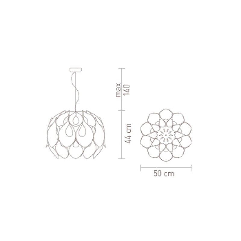 Подвесной светильник Flora Medium White от Slamp FLO85SOS0002W_000 SLAMP ДИЗАЙНЕРСКИЕ 243549 Белый  - Вид №4