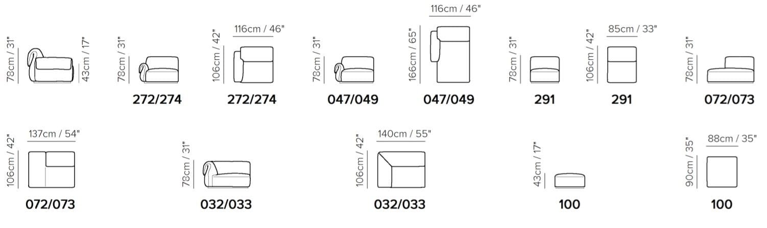 2-местный тканевый диван Natuzzi Italia Icon ARCH-00031156 - Вид №2