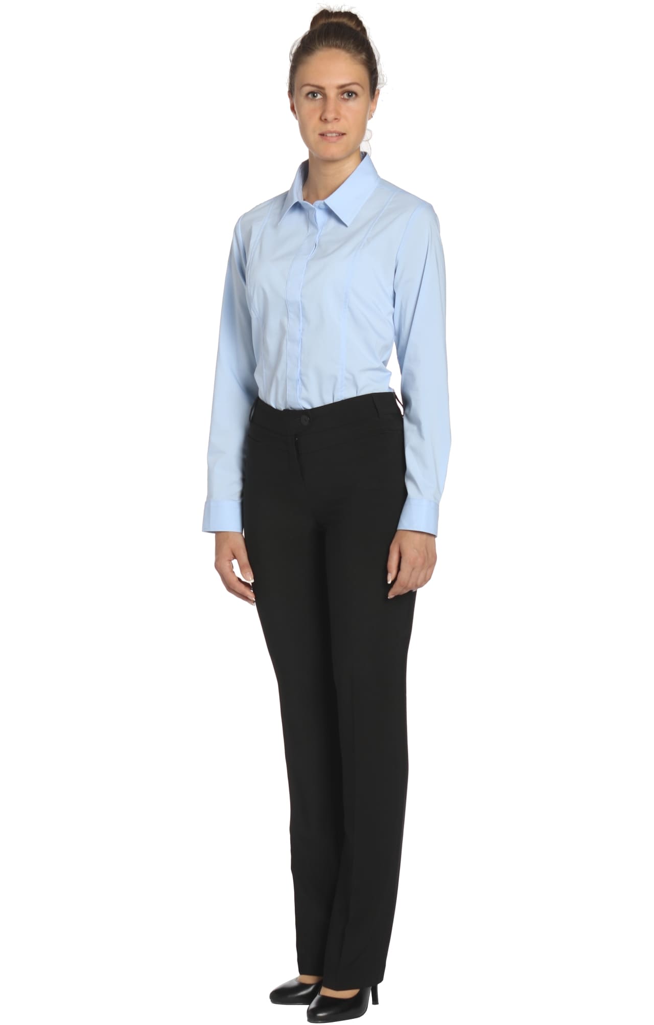 62507 Рубашка женская  sky blue El-Risto  Корпоративная одежда  размер 48 (XL)  - Вид №8