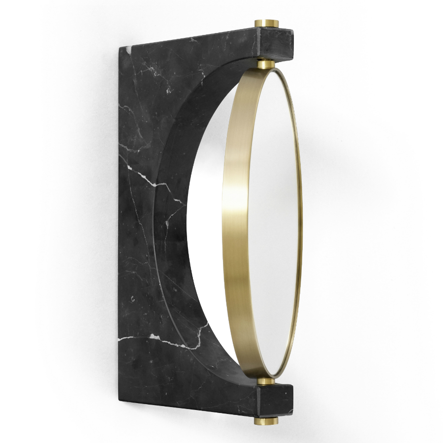 3610539 MENU Мраморное зеркало Пепе, стена Латунь | Черный мрамор  - Вид №5