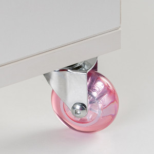 Мебельное колесо поворотное , на платформе, без тормоза, D50, розовый LJPS0197 Public Steel Россия