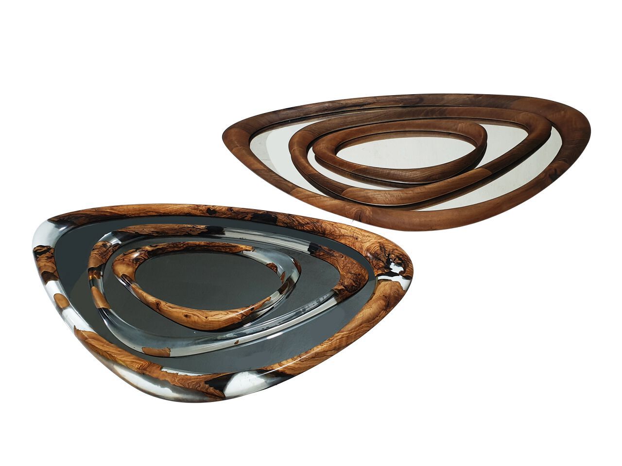 Зеркало из орехового дерева с рамкой Legnor LEG2408737 ARCH-00101402 - Вид №2