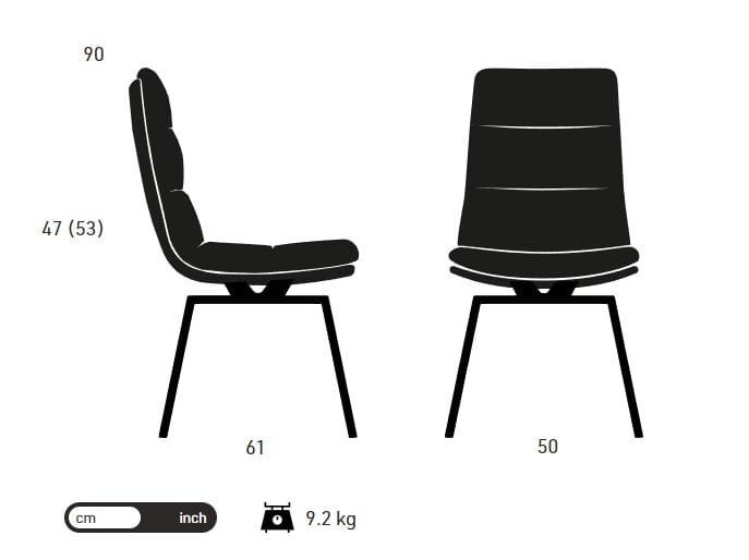 Поворотный стул с крестообразной рамой KFF Arva ARCH-00152666 - Вид №5