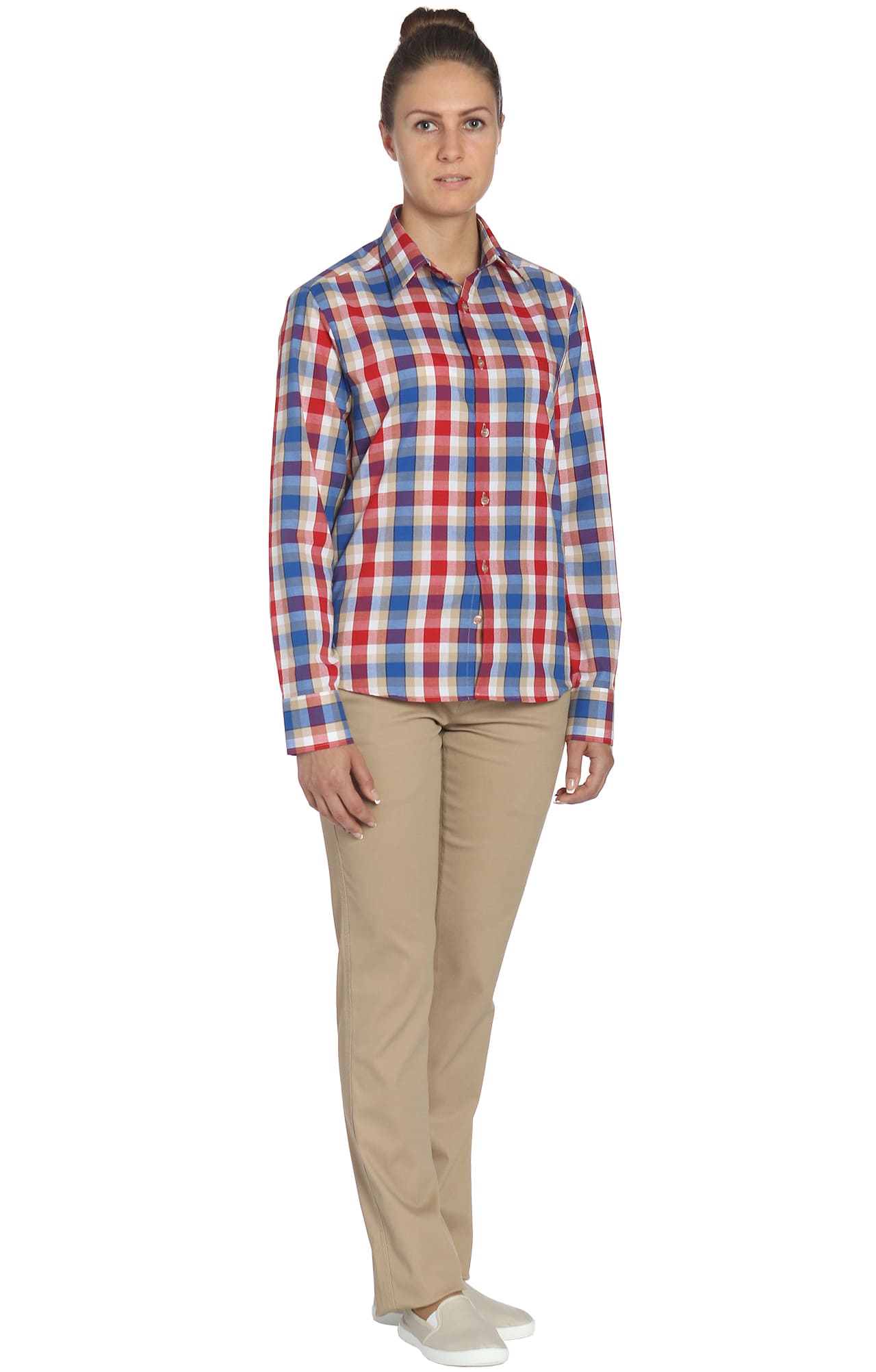 67798 Рубашка в клетку check red-blue (клетка красно-синяя) HIPSTER  Толстовки, рубашки, футболки, тенниски  размер 48 (96)  - Вид №1